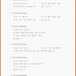 Aufgaben WochenÃ¼bung - Besondere Quadratische Gleichungen Mit ... Fuer Quadratische Gleichungen Arbeitsblatt
