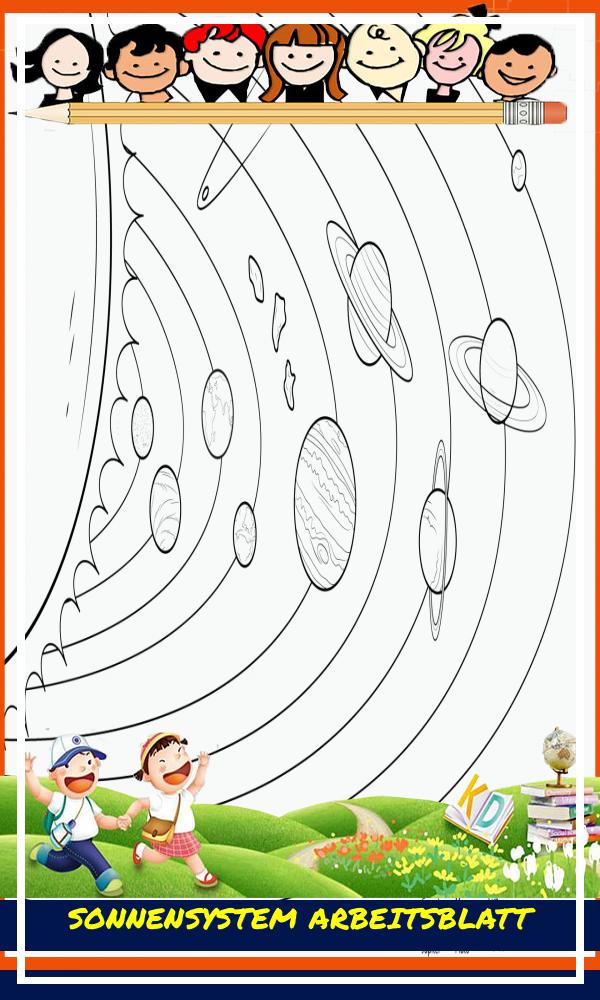 Sonnensystem Arbeitsblatt