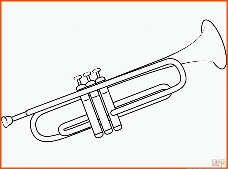 Ausmalbild: Trompete Ausmalbilder Kostenlos Zum Ausdrucken Fuer Trompete Arbeitsblatt