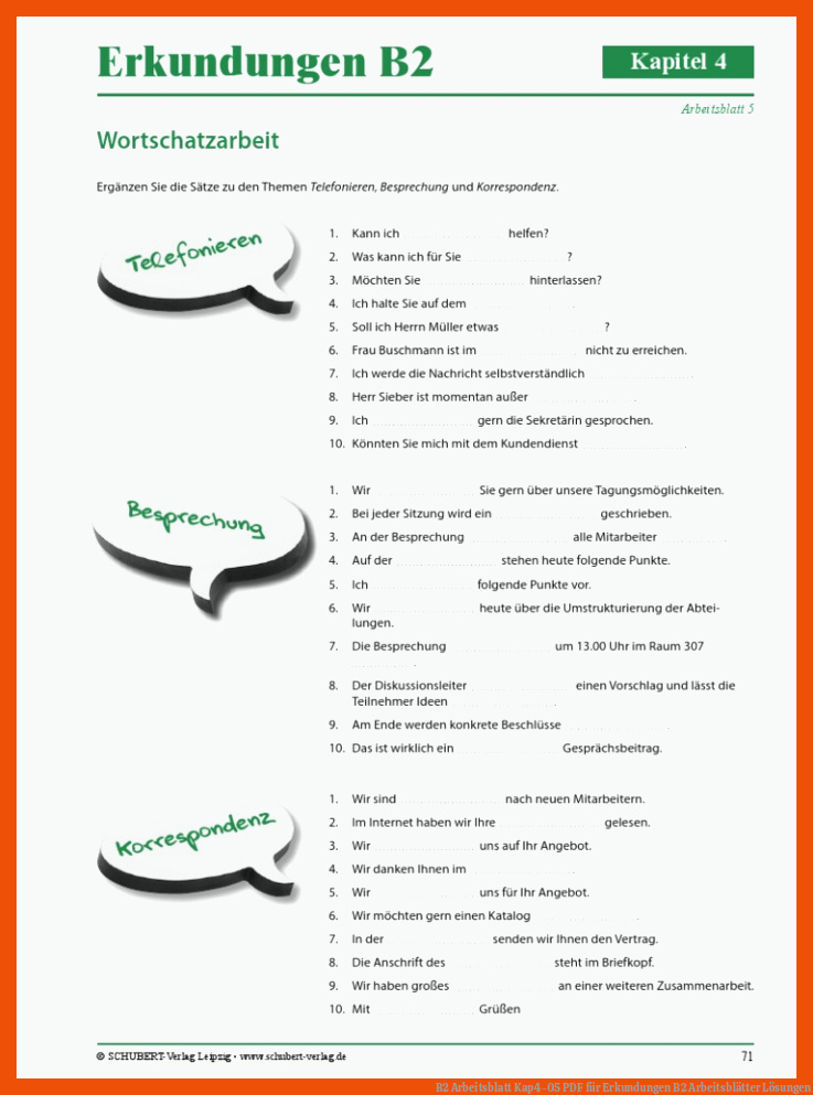 B2 Arbeitsblatt Kap4-05 | PDF für erkundungen b2 arbeitsblätter lösungen