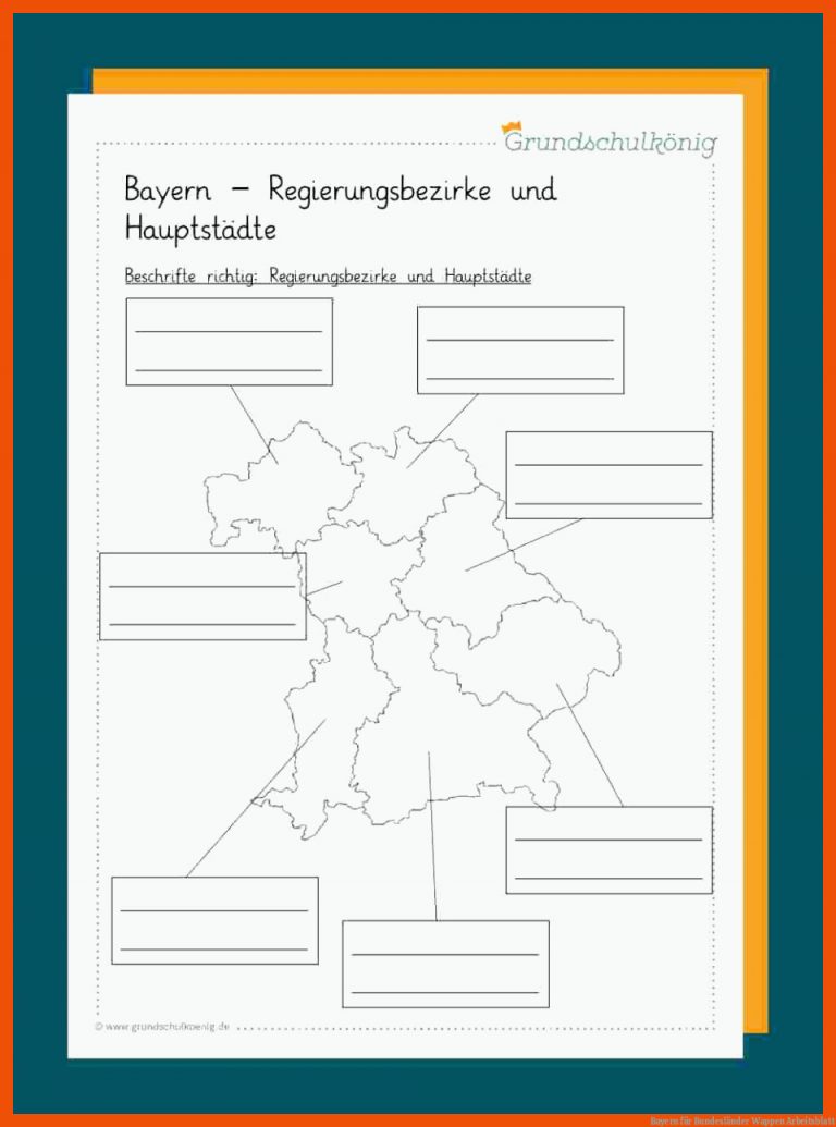 Bayern für bundesländer wappen arbeitsblatt