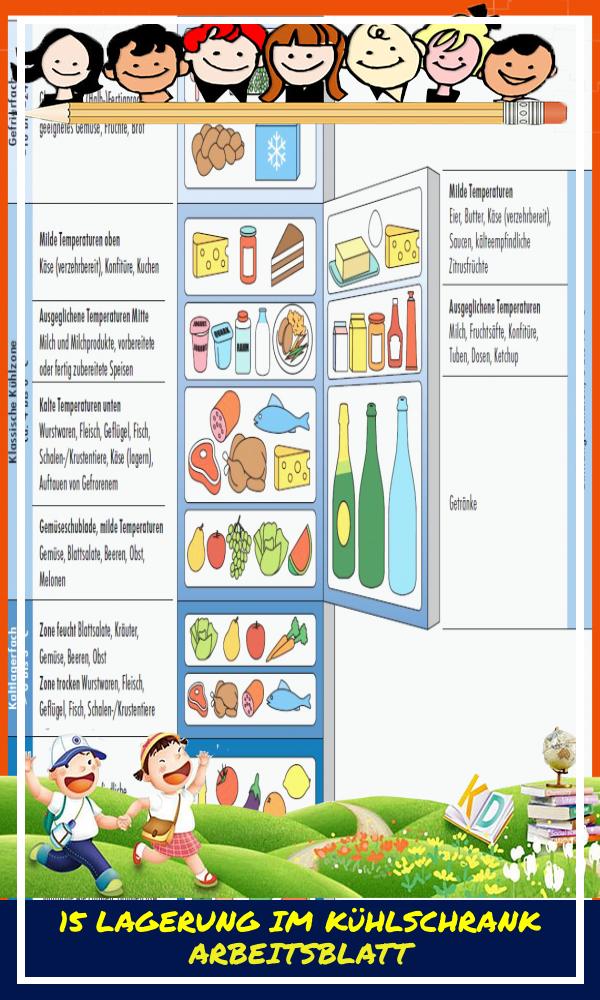 15 Lagerung Im Kühlschrank Arbeitsblatt