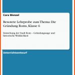 Benotete Lehrprobe Zum thema: Die GrÃ¼ndung Roms, Klasse 6 - Grin Fuer Entstehung Roms Arbeitsblatt