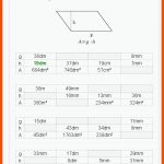 Berechnungen Am Parallelogramm (klasse 7/8) - Kostenloses ... Fuer Mathe 7. Klasse Arbeitsblätter