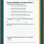 Beschreiben Mit Hilfe Von Termen Fuer Mathematische Fachbegriffe Arbeitsblatt