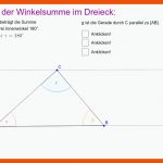 Beweis Zur Winkelsumme Im Dreieck â Geogebra Fuer Winkelsumme Dreieck Arbeitsblatt