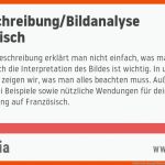 Bildbeschreibung/bildanalyse FranzÃ¶sisch Fuer Bildbeschreibung Kunst Arbeitsblatt