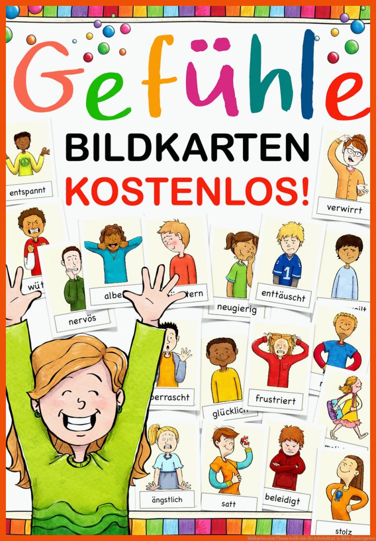 Bildkarten zum Thema GefÃ¼hle für arbeitsblatt gefühle kindergarten
