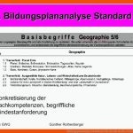 Bildungsplananalyse Standard 6 Fuer norddeutsches Tiefland Arbeitsblätter