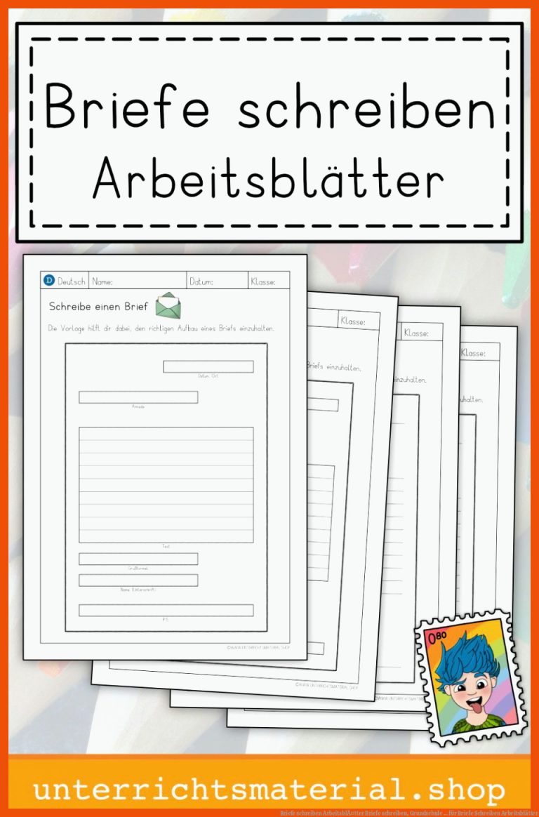 Briefe schreiben ArbeitsblÃ¤tter | Briefe schreiben, Grundschule ... für briefe schreiben arbeitsblätter