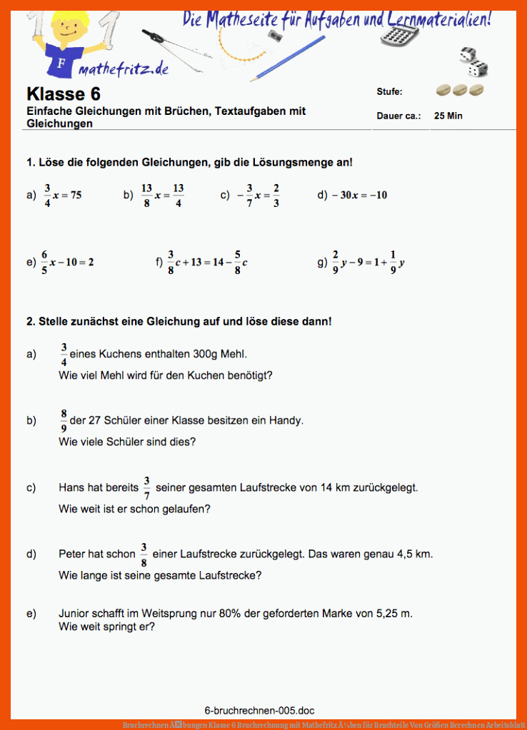 Bruchrechnen Ãbungen Klasse 6 | Bruchrechnung mit Mathefritz Ã¼ben für bruchteile von größen berechnen arbeitsblatt