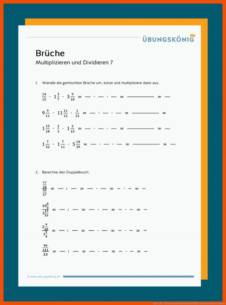 BrÃ¼che / Bruchrechnen Fuer Arbeitsblätter Bruchrechnen 5. Klasse