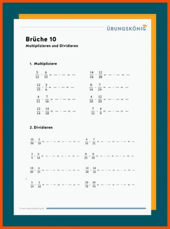 2 Bruchrechnen 6. Klasse Arbeitsblätter