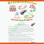 BrÃ¼ckenwÃ¶rter Fuer Brückenwörter Arbeitsblatt