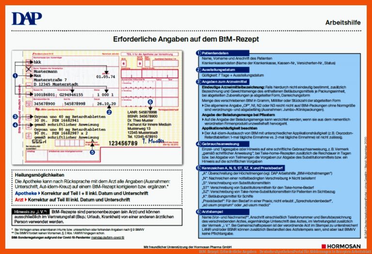 BtM-Rezept: Erforderliche Angaben - DeutschesApothekenPortal für abkürzungen in rezepten arbeitsblatt