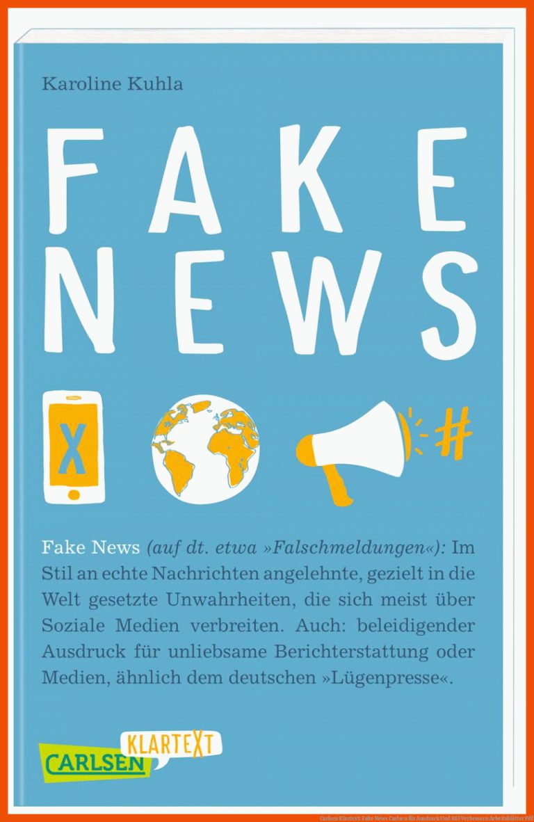 Carlsen Klartext: Fake News Carlsen Fuer Ausdruck Und Stil Verbessern Arbeitsblätter Pdf