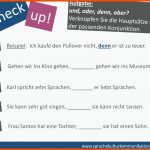 Check-up: Koordinierende Konjunktionen. - Sprakuko - Deutsch ... Fuer Konjunktionen übungen Arbeitsblätter