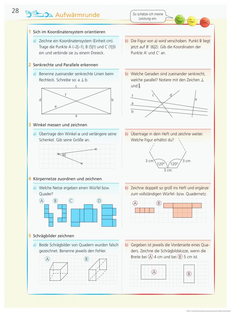 Click & teach für Koordinatensystem Rationale Zahlen Arbeitsblatt