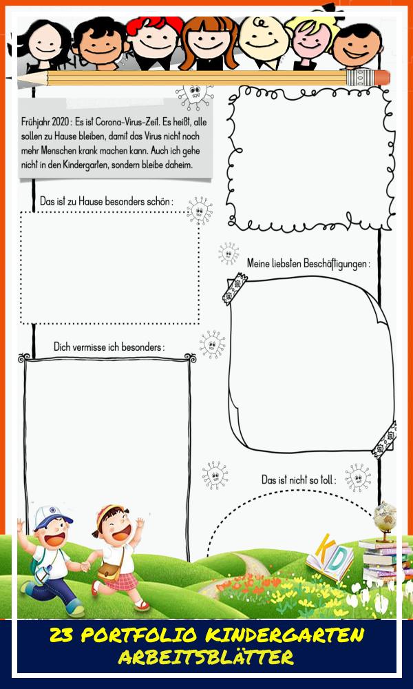 23 Portfolio Kindergarten Arbeitsblätter
