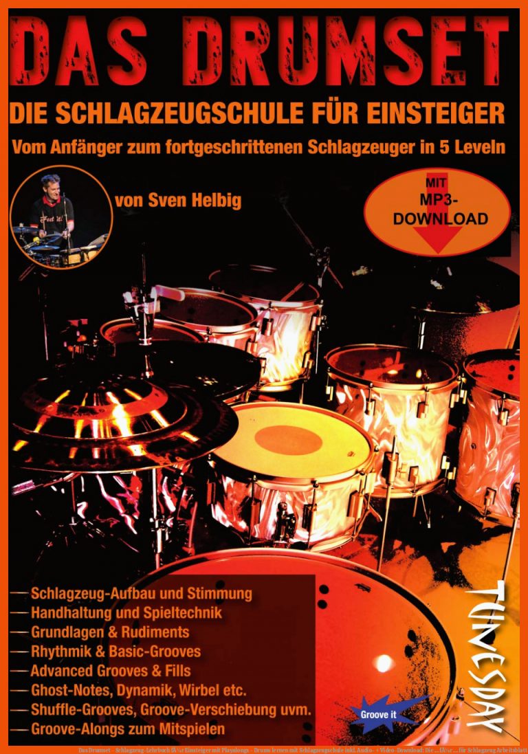 Das Drumset - Schlagzeug-Lehrbuch fÃ¼r Einsteiger mit Playalongs - Drums lernen mit Schlagzeugschule inkl. Audio- + Video-Download: Die ... fÃ¼r ... für schlagzeug arbeitsblatt