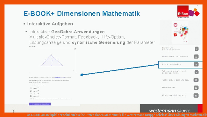 Das EBOOK am Beispiel der SchulbuchReihe Dimensionen Mathematik für westermann gruppe arbeitsblätter lösungen mathematik