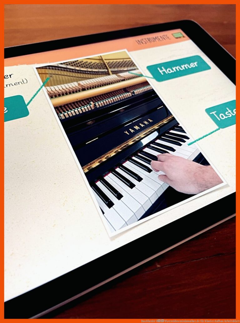 Das Klavier |ð¥Lernvideo | minimusiker.de für klavier aufbau arbeitsblatt