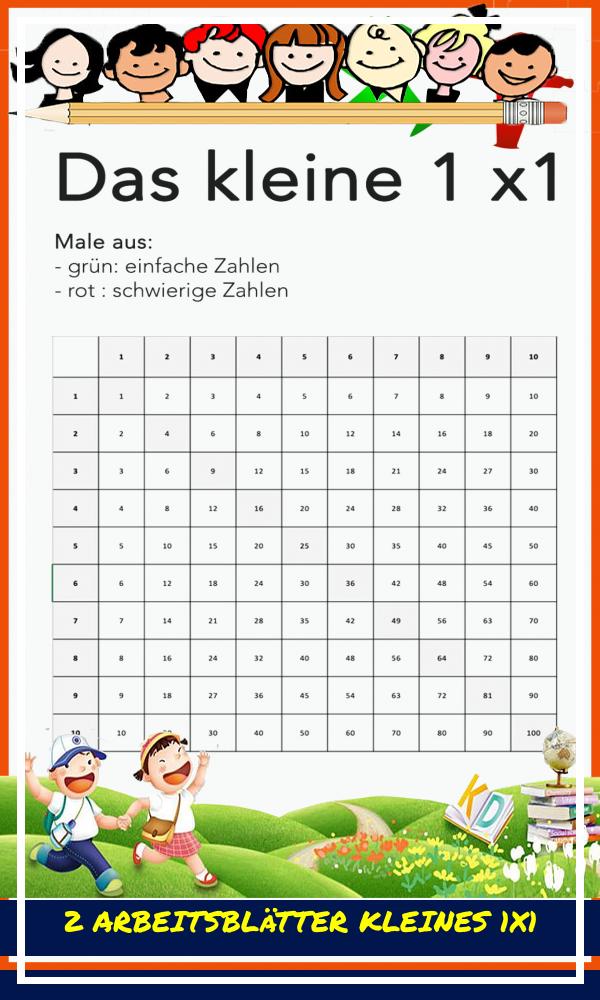 Kleines 1x1 Arbeitsblätter
 2 Arbeitsblätter Kleines 1x1 Mathe Arbeitsblätter