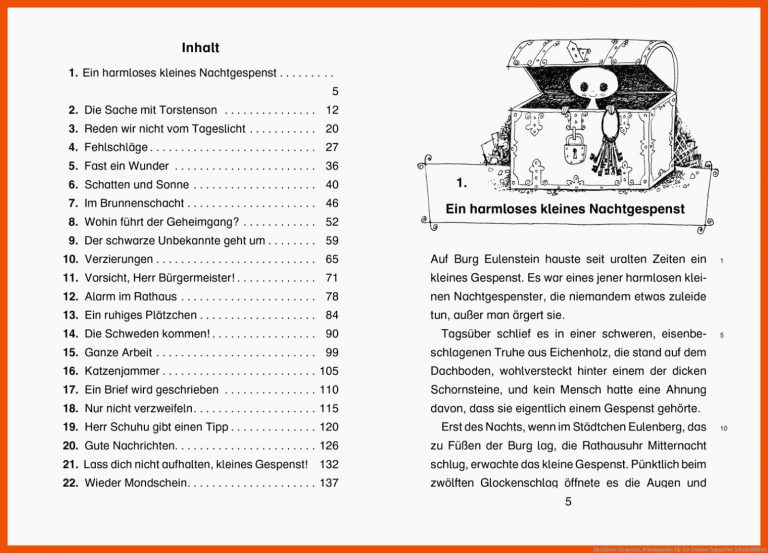 Das kleine Gespenst, Schulausgabe für die dumme augustine arbeitsblätter