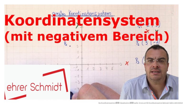 Das Koordinatensystem â 4 Quadranten â mathe-lernen.net für Koordinatensystem Rationale Zahlen Arbeitsblatt