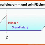 Das Parallelogramm - Zeichnen Und FlÃ¤cheninhalt Berechnen Fuer Flächenberechnung Parallelogramm Arbeitsblatt