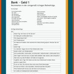 Daz / Daf: Bank / Geld / Post Fuer Umgang Mit Geld Unterricht Arbeitsblätter