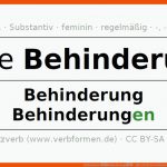 Deklination âbehinderungâ - Alle FÃ¤lle Des Substantivs, Plural Und ... Fuer Behinderung Arbeitsblätter