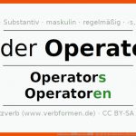 Deklination âoperatorâ - Alle FÃ¤lle Des Substantivs, Plural Und ... Fuer Operatoren Arbeitsblatt