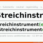 Deklination âstreichinstrumentâ - Alle FÃ¤lle Des Substantivs ... Fuer Streichinstrumente Arbeitsblatt