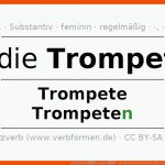 Deklination âtrompeteâ - Alle FÃ¤lle Des Substantivs, Plural Und ... Fuer Trompete Arbeitsblatt