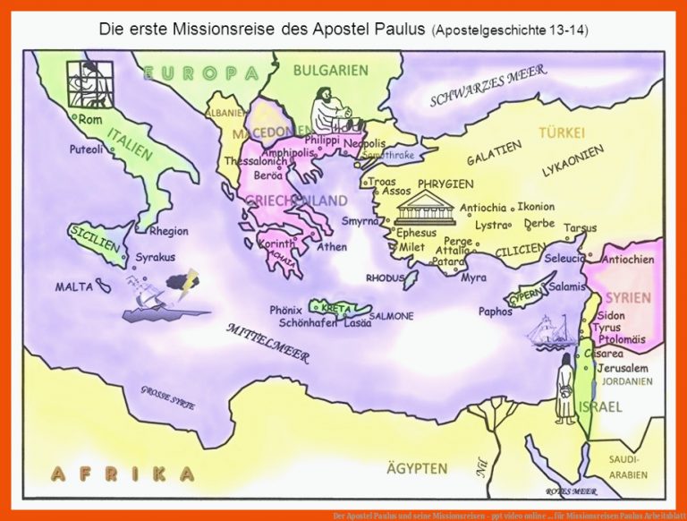 Der Apostel Paulus und seine Missionsreisen - ppt video online ... für missionsreisen paulus arbeitsblatt