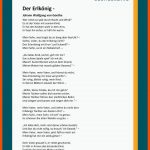 Der ErlkÃ¶nig - Johann Wolfgang Von Goethe Fuer Merkmale Einer Ballade Arbeitsblatt