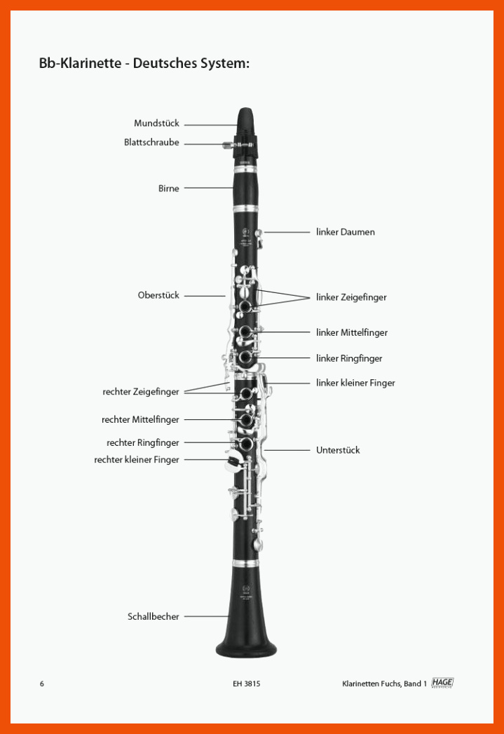 Der Klarinetten Fuchs Band 1 für klarinette aufbau arbeitsblatt