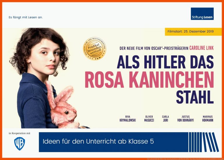 Der Lehrerclub | Als Hitler das rosa Kaninchen stahl für als hitler das rosa kaninchen stahl arbeitsblätter lösungen