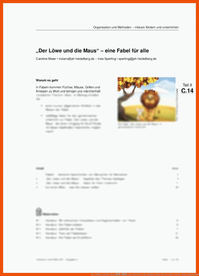 Der LÃ¶we und die Mausâ â eine Fabel fÃ¼r alle | RAAbits Online für der löwe und die maus arbeitsblatt