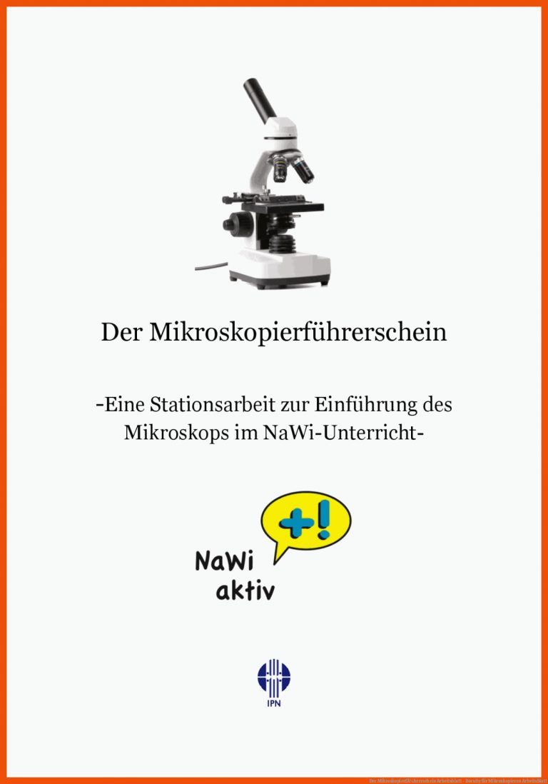 Der MikroskopierfÃ¼hrerschein Arbeitsblatt - Docsity Fuer Mikroskopieren Arbeitsblatt