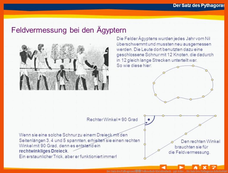 Der Satz des Pythagorasâ Volksschule Kleinheubach - ppt video ... für satz des pythagoras arbeitsblatt