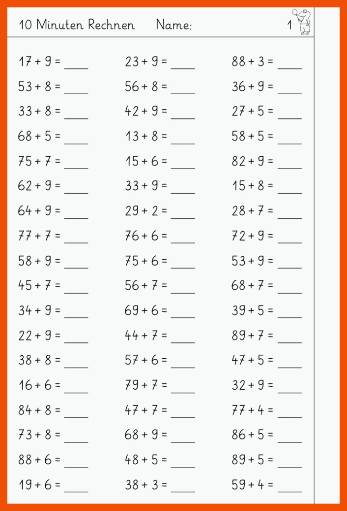 Der ZehnerÃ¼bergang im ZR 100 mit einstelligen Zahlen | Mathe ... für rechnen bis 100 arbeitsblätter