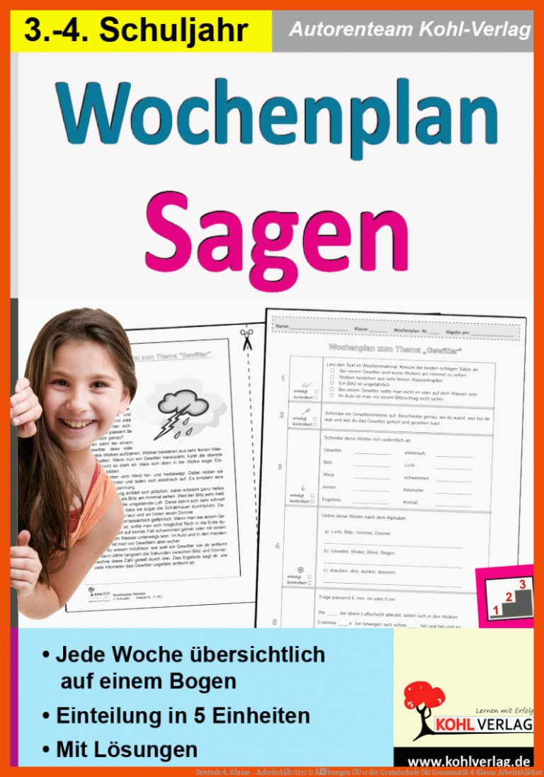Deutsch 4. Klasse - ArbeitsblÃ¤tter & Ãbungen fÃ¼r die Grundschule für grammatik 4 klasse arbeitsblätter