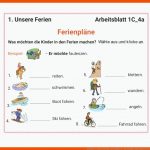 Deutsch-5-1.unsere Ferien-arbeitsblatt 1c-4a Worksheet Fuer Nach Den Ferien Arbeitsblatt