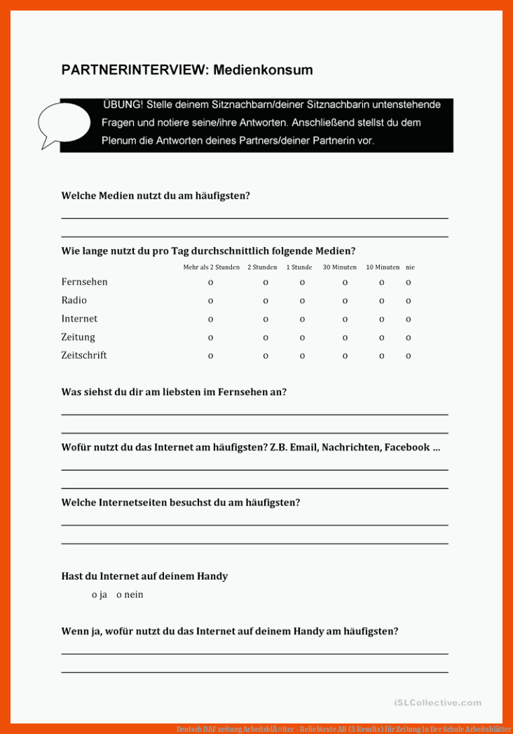 Deutsch DAF zeitung ArbeitsblÃ¤tter - Beliebteste AB (5 Results) für zeitung in der schule arbeitsblätter