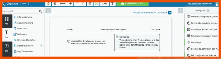 Deutsch) Interaktive ArbeitsblÃ¤tter Erstellen Und Anreichern â Openlab Fuer Digitale Arbeitsblätter Erstellen