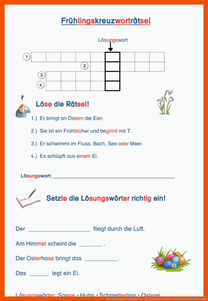 Deutsch Klasse 2 Kopieren - für deutsch 2 klasse arbeitsblätter kostenlos