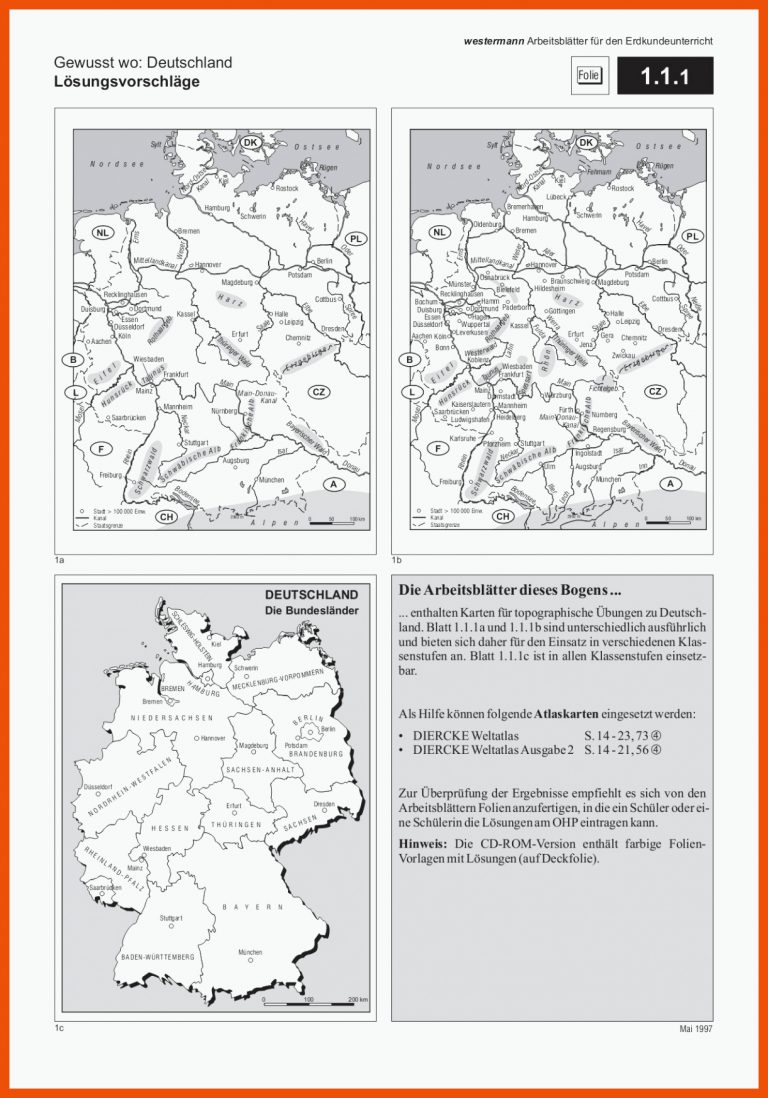 Deutschland - Daumenkino Seite 1-17 | FlipHTML5 für topographie deutschland arbeitsblatt lösung