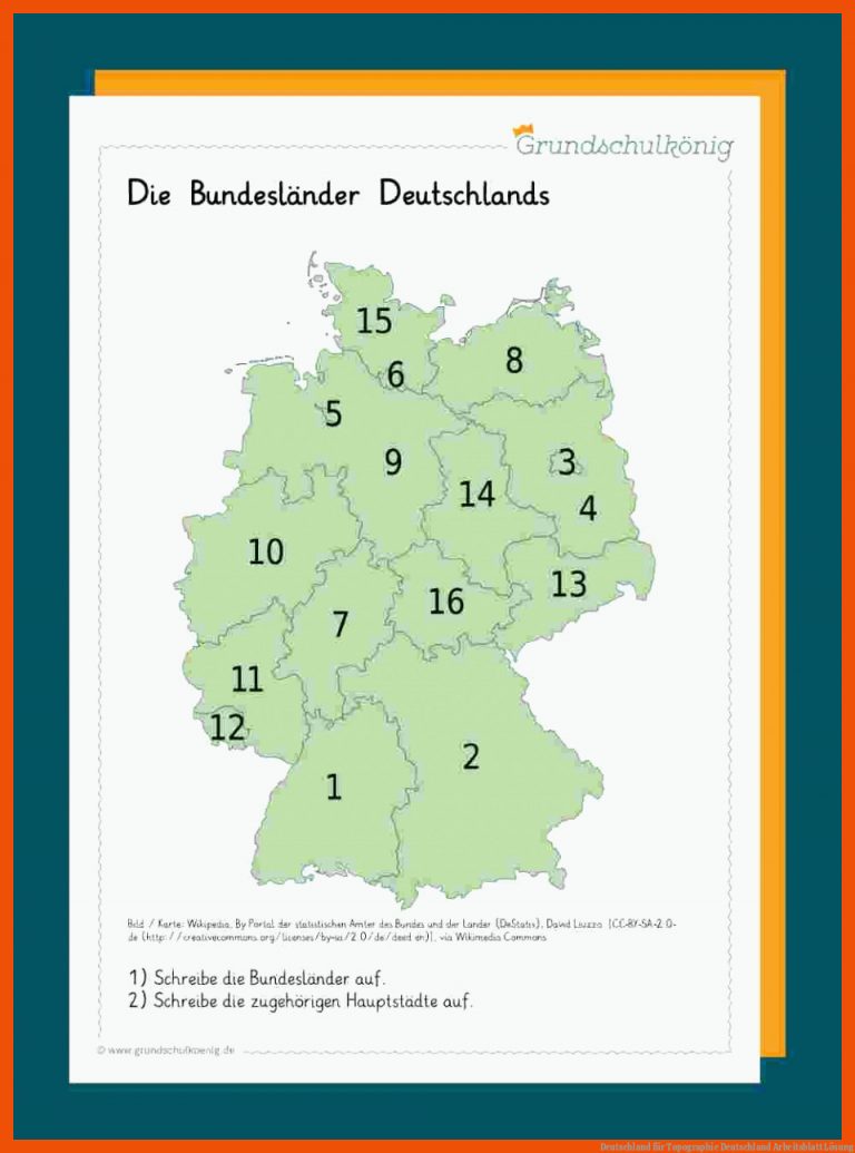 Deutschland für topographie deutschland arbeitsblatt lösung